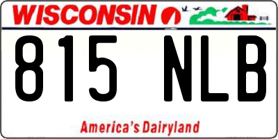 WI license plate 815NLB