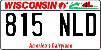 WI license plate 815NLD