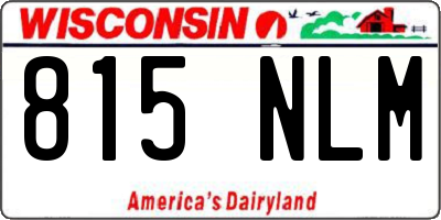 WI license plate 815NLM