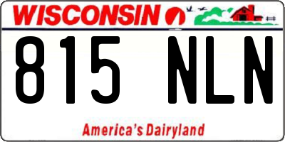 WI license plate 815NLN