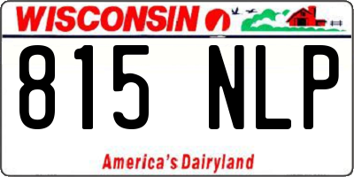 WI license plate 815NLP