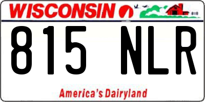WI license plate 815NLR