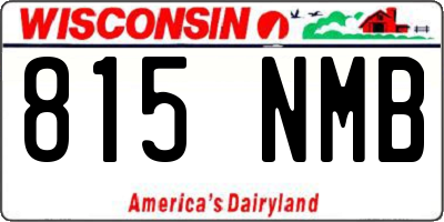 WI license plate 815NMB