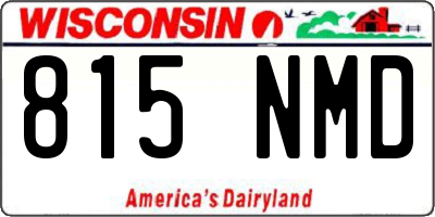WI license plate 815NMD
