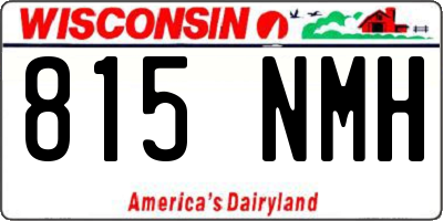 WI license plate 815NMH