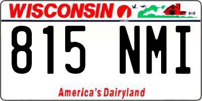 WI license plate 815NMI