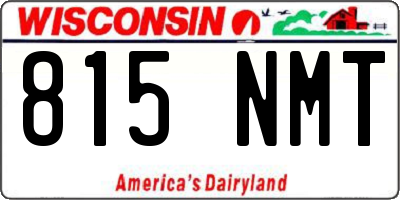 WI license plate 815NMT