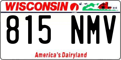 WI license plate 815NMV