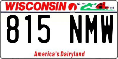 WI license plate 815NMW