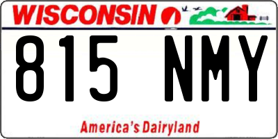 WI license plate 815NMY