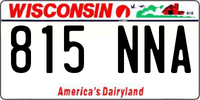 WI license plate 815NNA