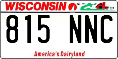 WI license plate 815NNC