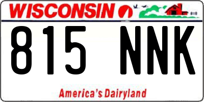 WI license plate 815NNK
