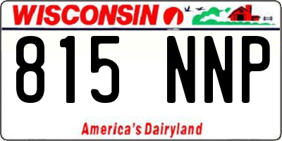 WI license plate 815NNP