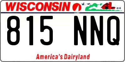 WI license plate 815NNQ