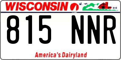 WI license plate 815NNR