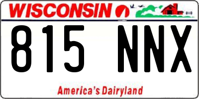 WI license plate 815NNX