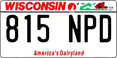 WI license plate 815NPD