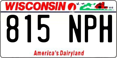 WI license plate 815NPH