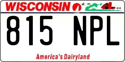 WI license plate 815NPL