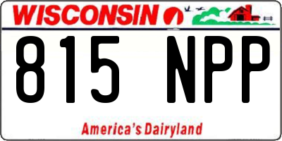 WI license plate 815NPP