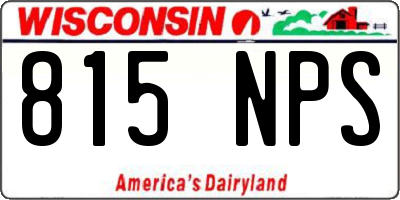 WI license plate 815NPS