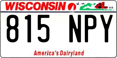 WI license plate 815NPY