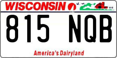 WI license plate 815NQB