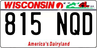 WI license plate 815NQD