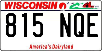 WI license plate 815NQE