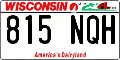 WI license plate 815NQH