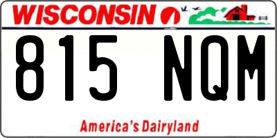 WI license plate 815NQM