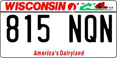 WI license plate 815NQN