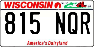 WI license plate 815NQR