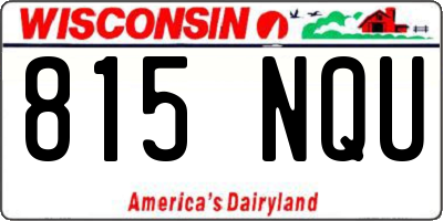 WI license plate 815NQU