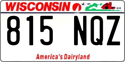 WI license plate 815NQZ