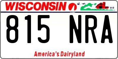 WI license plate 815NRA