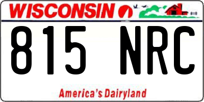 WI license plate 815NRC