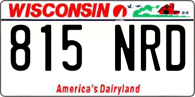 WI license plate 815NRD