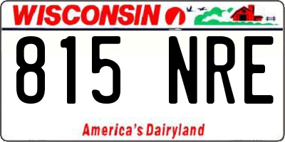 WI license plate 815NRE