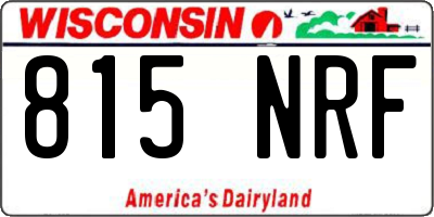 WI license plate 815NRF
