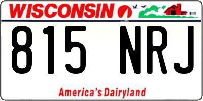 WI license plate 815NRJ