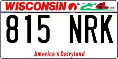 WI license plate 815NRK