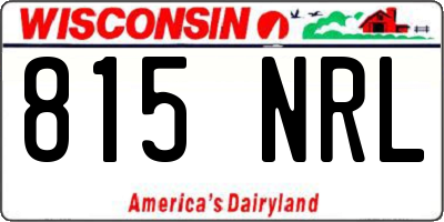 WI license plate 815NRL