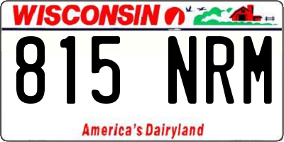 WI license plate 815NRM
