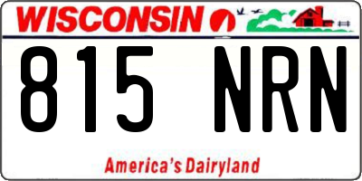 WI license plate 815NRN