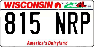 WI license plate 815NRP
