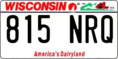 WI license plate 815NRQ