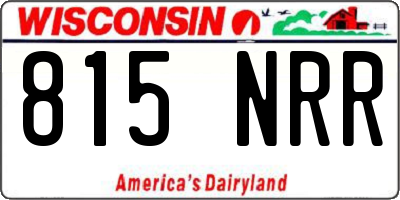 WI license plate 815NRR