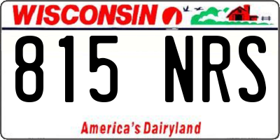 WI license plate 815NRS